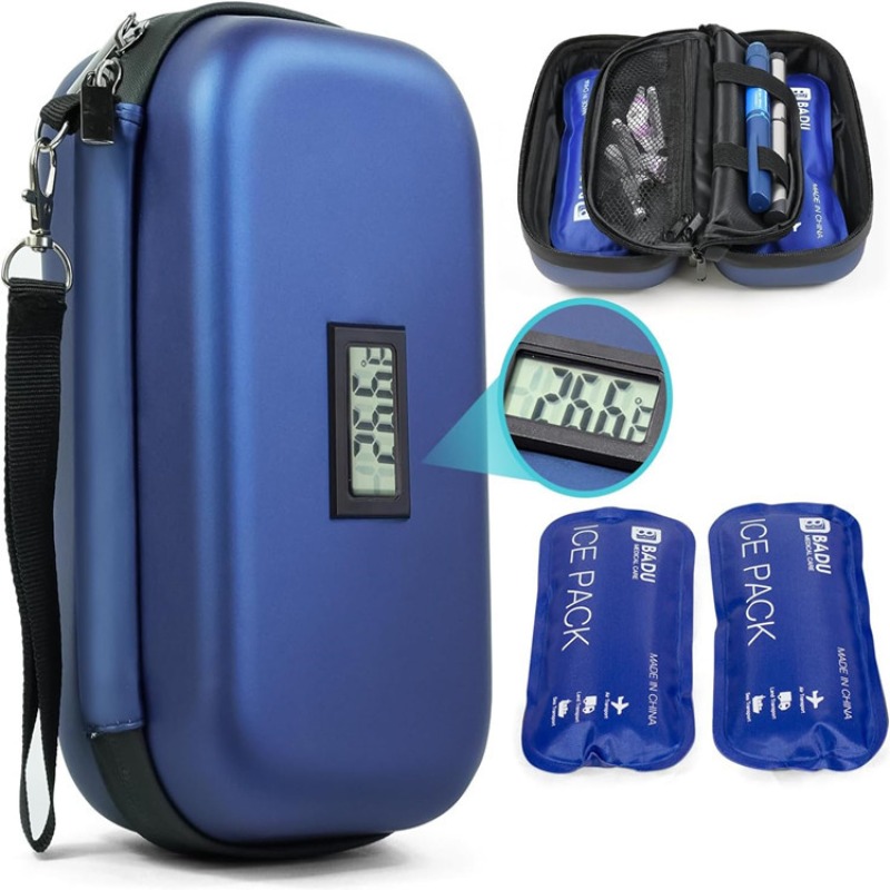 Refrigerated Display Case - Wasserdichte Insulin-Kühlreisetasche mit LCD-Temperaturanzeige, Wärmeisolierung, Aufbewahrung