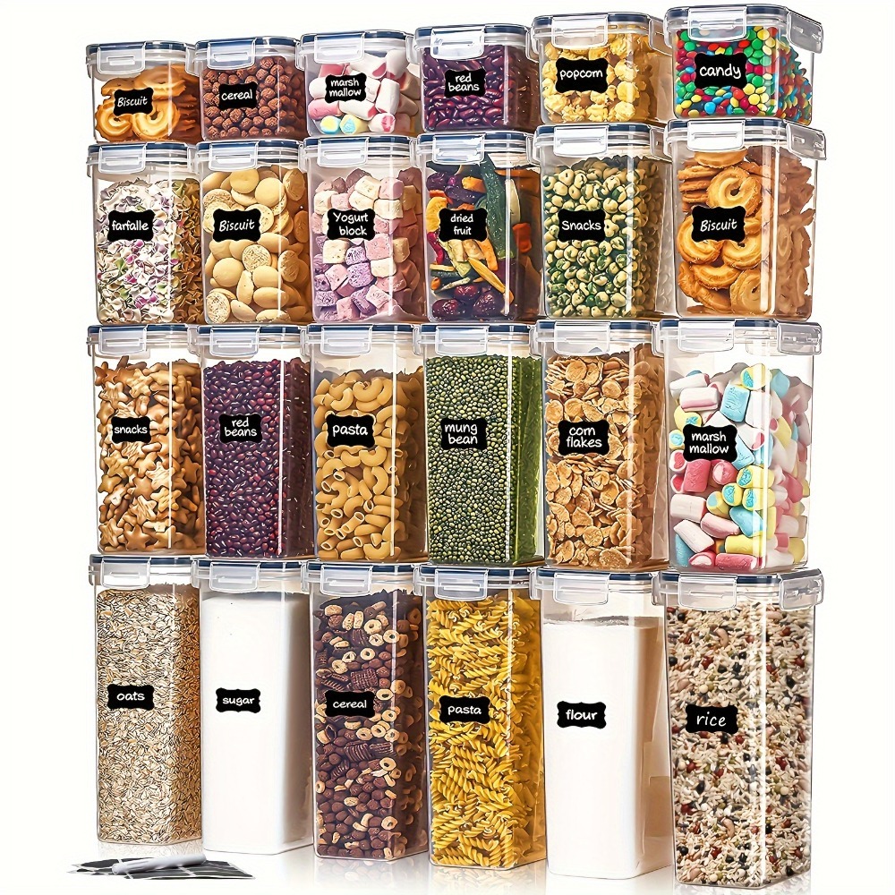 Commercial Kitchen Organiser - 24-teiliges Lebensmittel-Aufbewahrungsset 12 Behälter 12 Deckel