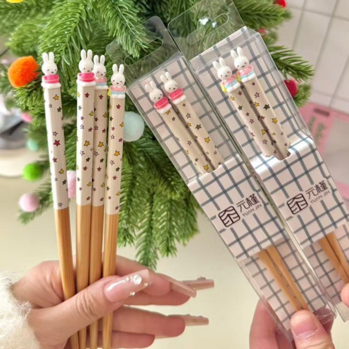 Commercial Kitchen Items - Kawaii Miffy Rabbit Essstäbchen, niedlicher Cartoon,