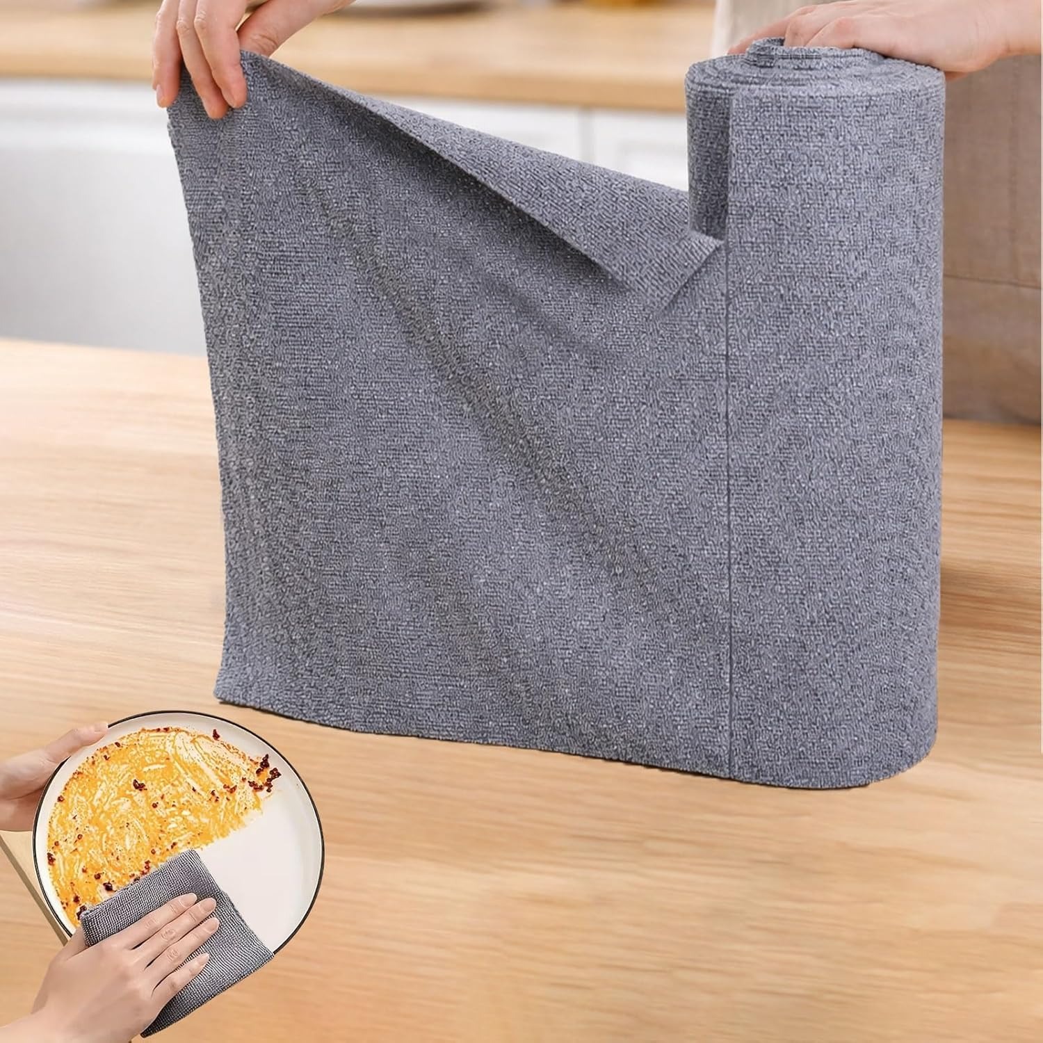 Commercial Kitchen Towels - 25x25cm Mikrofaser-Geschirrtücher, 20er-Pack Wiederverwendbare Küchen-Reinigungstücher für