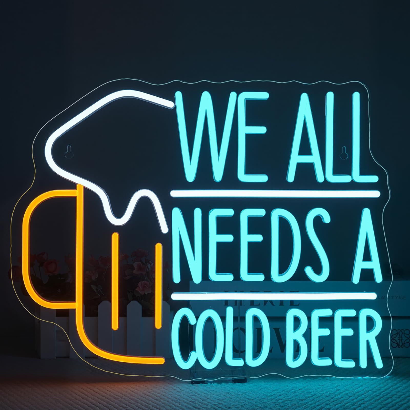 Commercial Kitchen Needs - Bier-Neonschild, LED-Lichtschild für Bar, Männerhöhle, Küche,