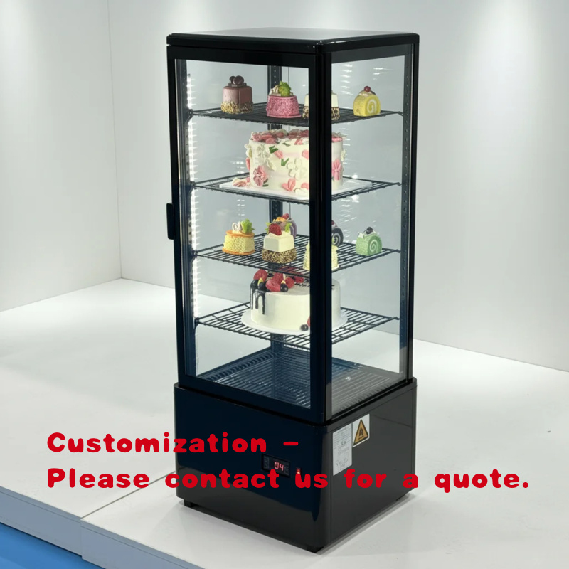 Refrigerated Display Case - Maßgefertigtes Aufrechtes Glas 360 ° Gekühlte
