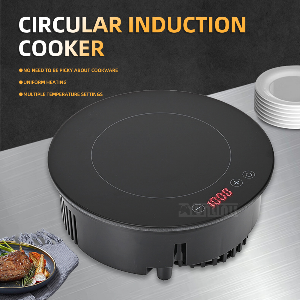 Induction Cooker Commercial - Kommerzieller Induktionsherd, rund, eingebettet, Panela Inducao,