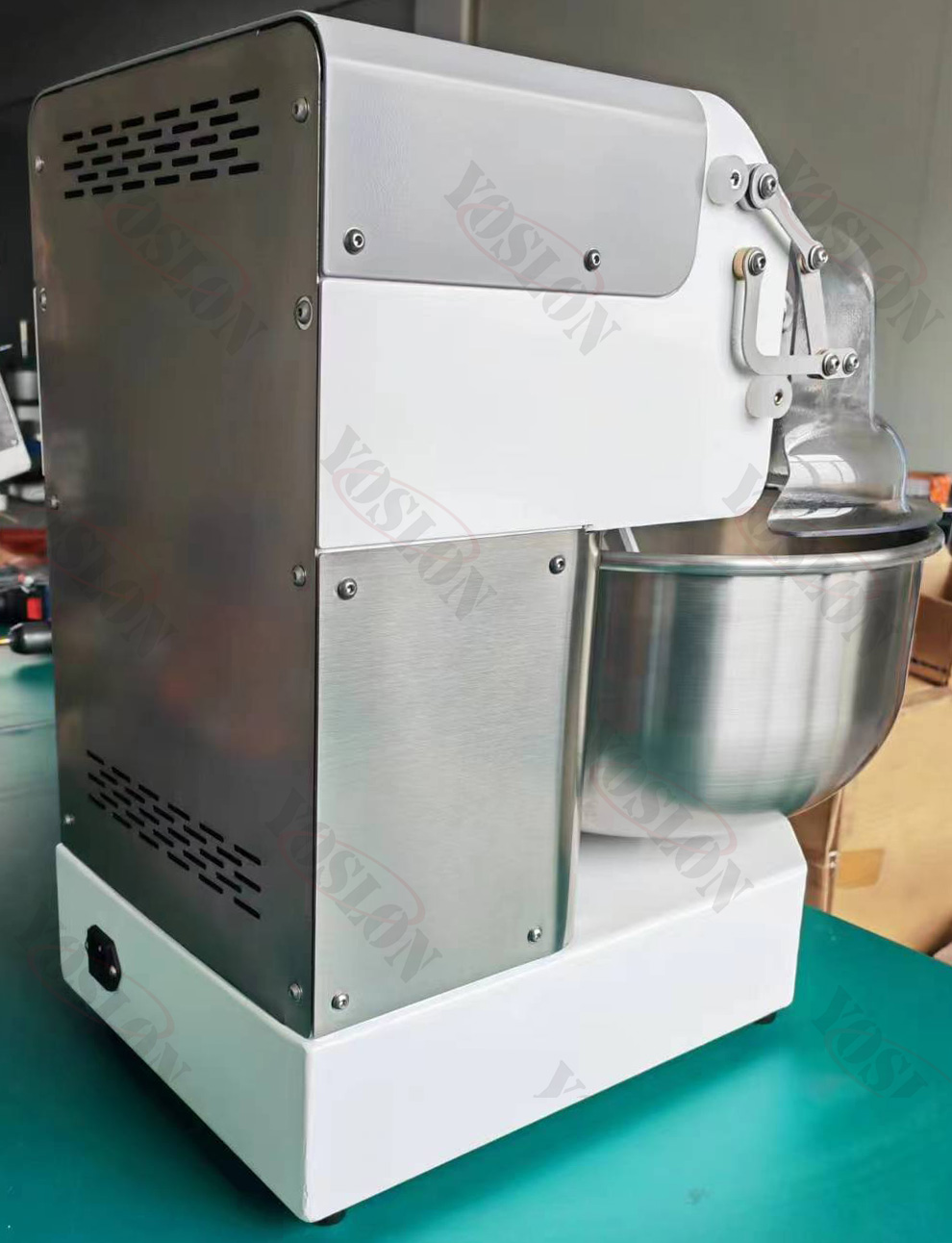 Dough Mixer Machine - YOSLON Teigknetmaschine 20L Industrieller Doppelarm-Teigmixer Brotmischmaschine