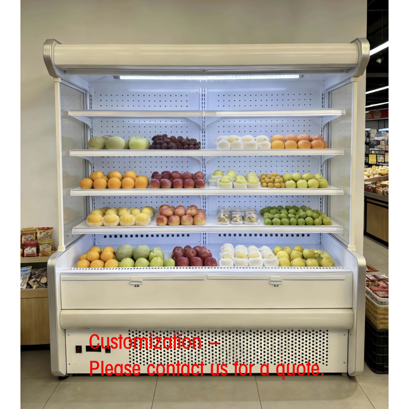 Refrigerated Display Case - Kundenspezifischer Mehrdeck-Offenkühlschrank für Lebensmittel mit Kompressorkühlung