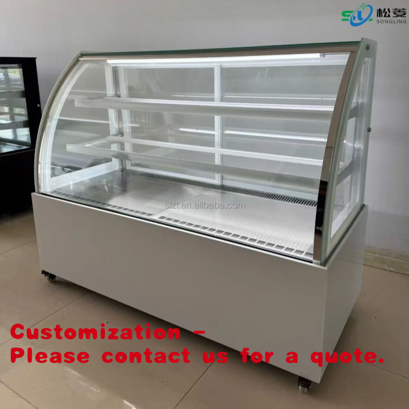 Refrigerated Display Case - Maßgefertigte Edelstahl-Kuchenvitrine, gekühlte Gebäckpräsentationsvitrine mit Heizdraht