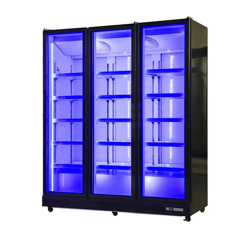 Refrigerated Display Case - Großraumiger gewerblicher Kühlschrank, Getränkevitrine für Supermärkte