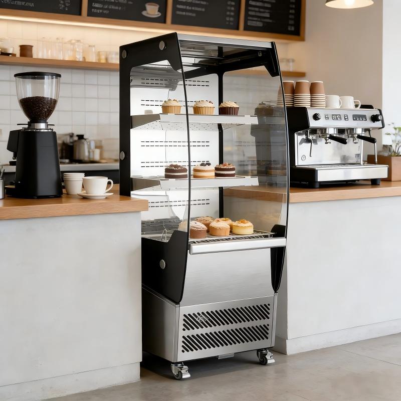Refrigerated Display Case - 494x677x1455mm Rotierende Gewerbliche Kuchen-Vitrine mit Ventilator-Kühlung