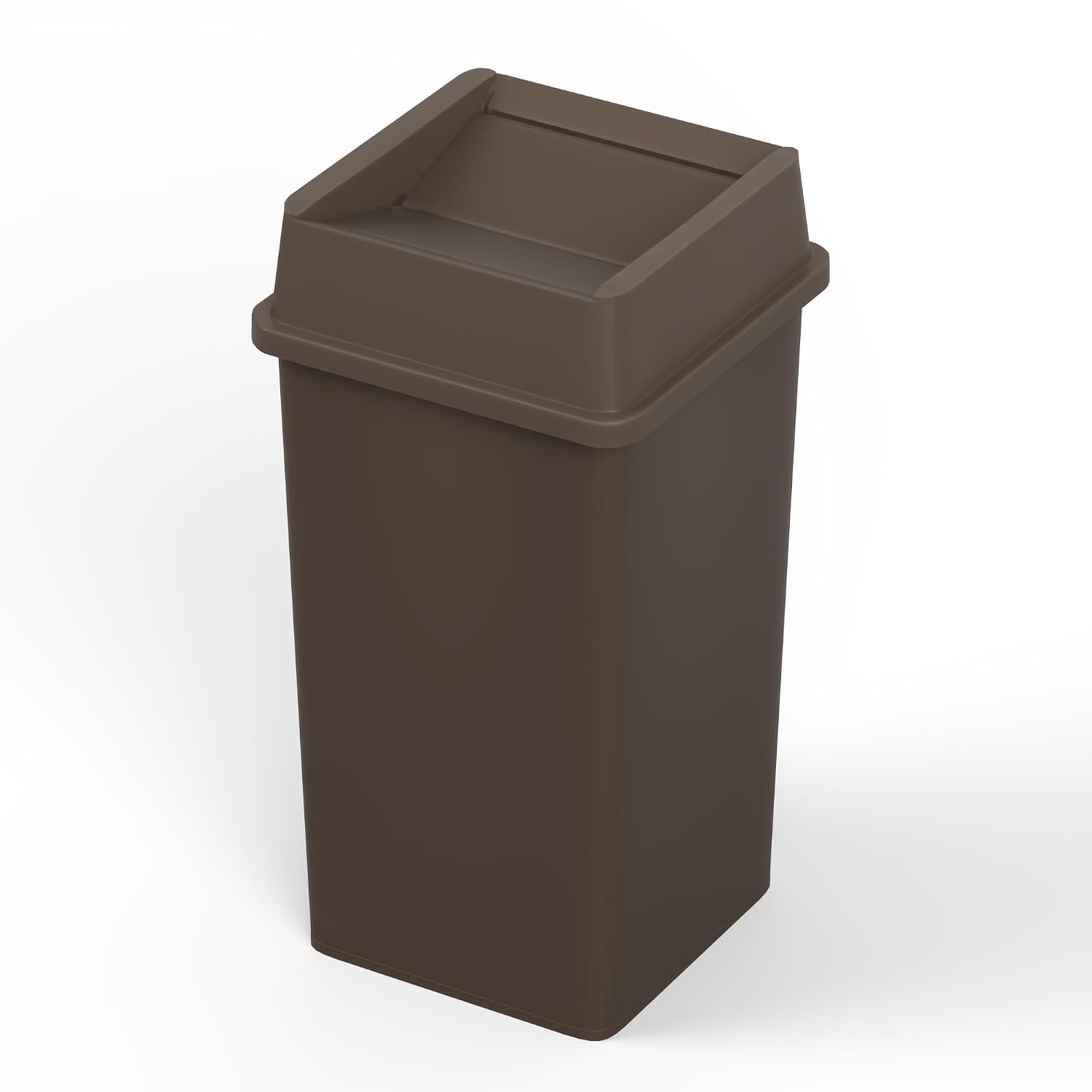 Commercial Kitchen Garbage Can - 35 Gallonen Brauner Quadratischer Gewerblicher Abfallbehälter