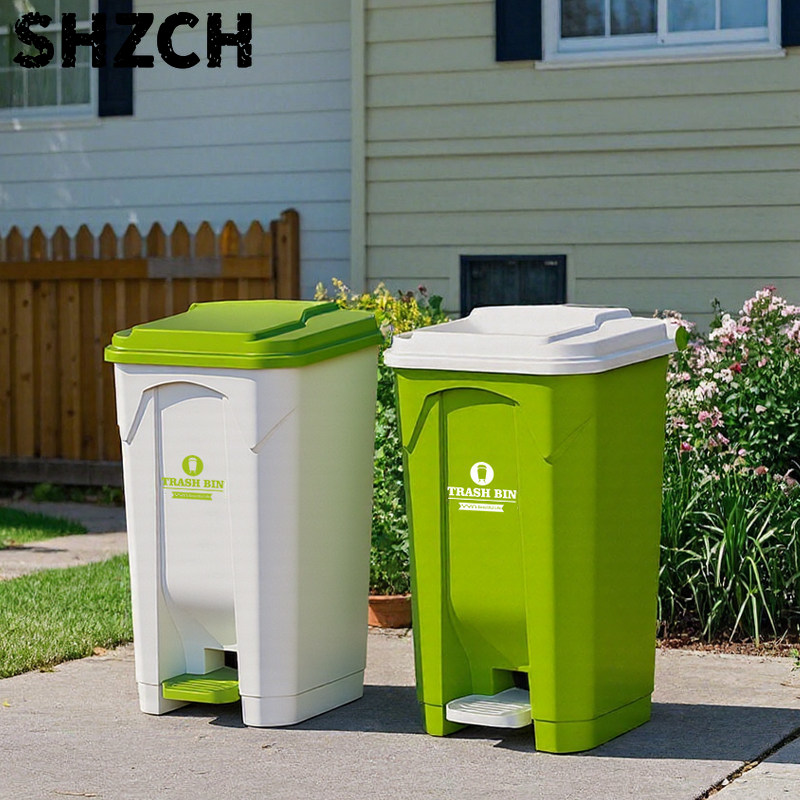 Commercial Kitchen Garbage Can - Großer Outdoor-Mülleimer mit Trittmechanismus, Robuster Gewerblicher