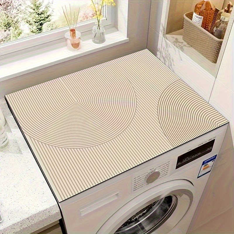 Commercial Kitchen Floor - VIKAMA Minimalistische Waschmaschinen-Abdeckmatte Wasserabsorbierende Rutschfeste Arbeitsplatten-Schutzmatte