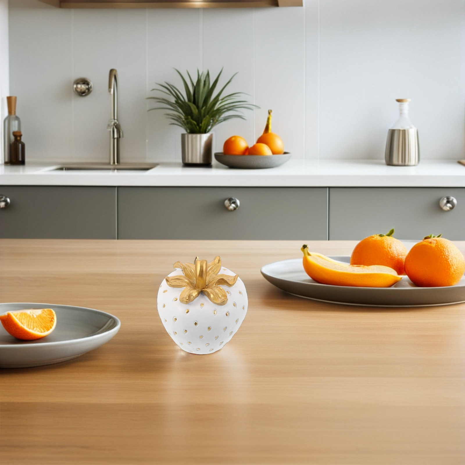 Commercial Kitchen Interior - Lebendige, realistische Erdbeer-Requisiten aus Kunstharz, künstliche