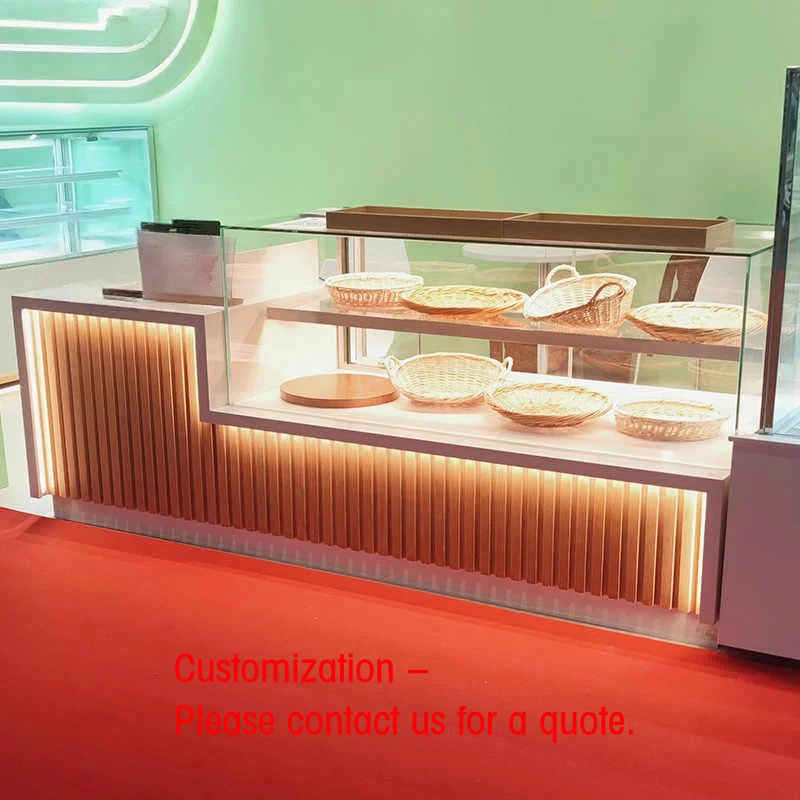 Refrigerated Display Case - Kundenspezifische Gebäckvitrinen mit Glasrückwand, LED-Beleuchtung und