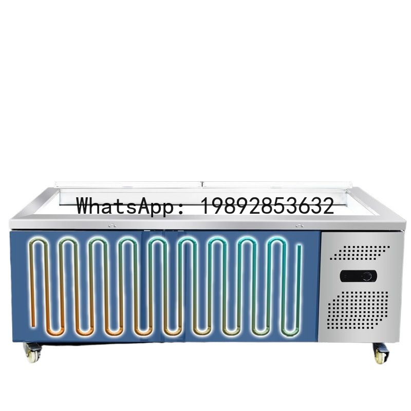 Refrigerated Display Case - Kühltheke für Meeresfrüchte mit Nebelkühlung, auf