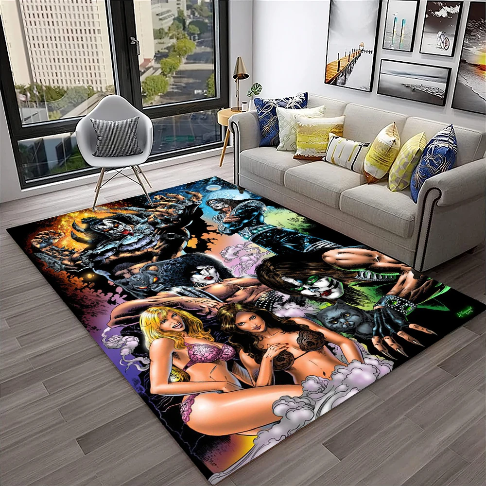 Retro KISS Rock Band Teppich f – Commercial Kitchen Floor Bewertung und Preis