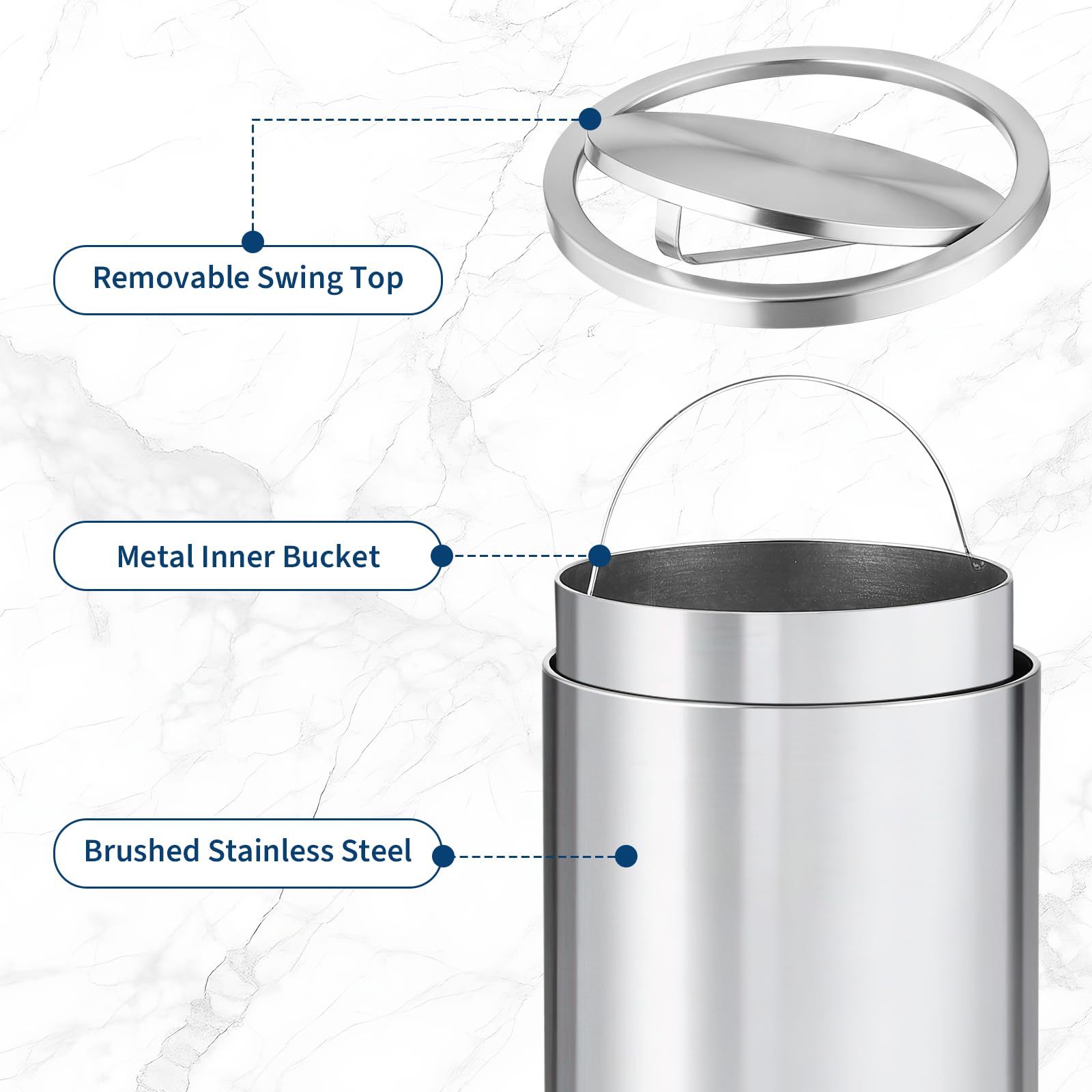 13-Gallonen Runder Mülleimer,  – Commercial Kitchen Garbage Can Bewertung und Preis