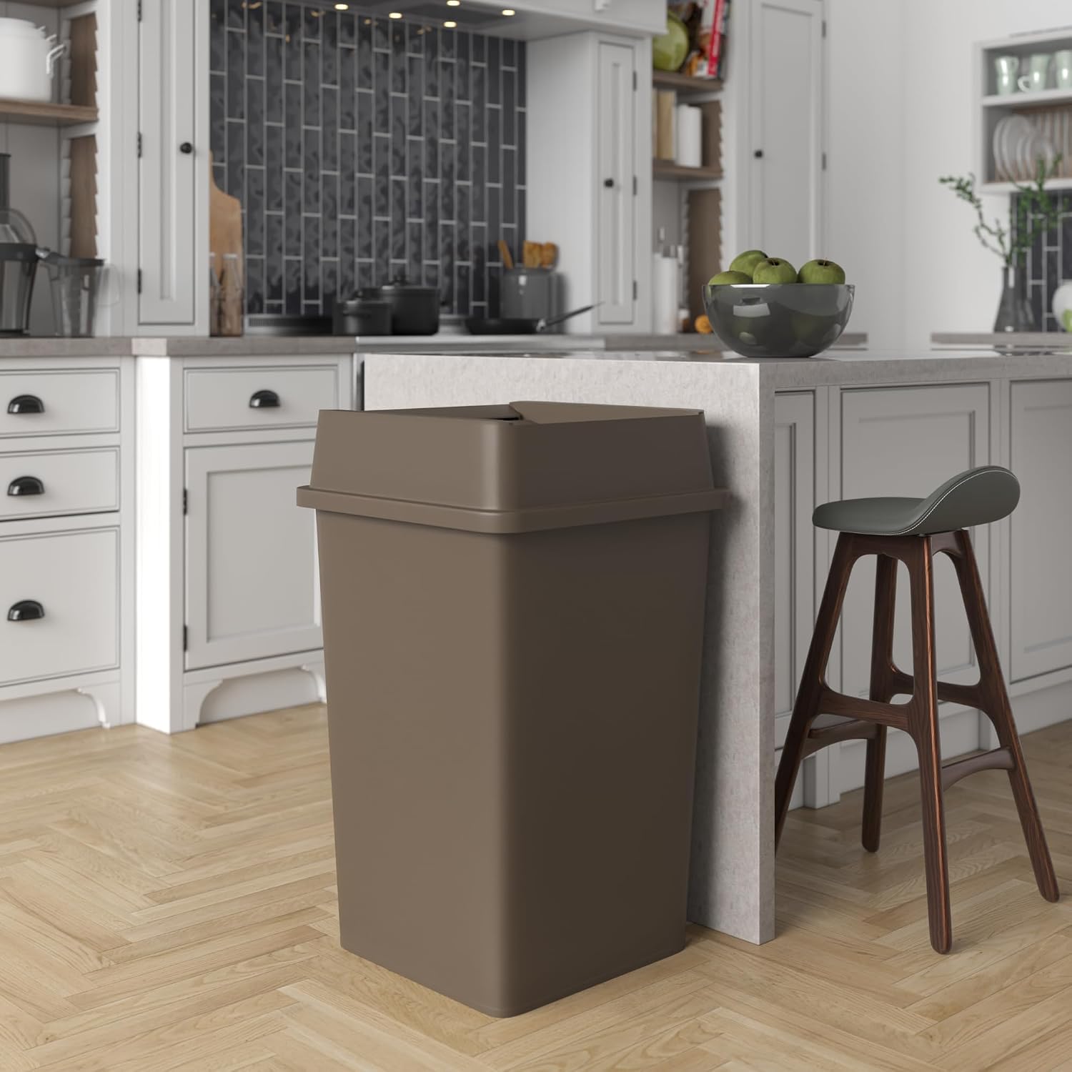 35 Gallonen Brauner Quadratisc – Commercial Kitchen Garbage Can Bewertung und Preis