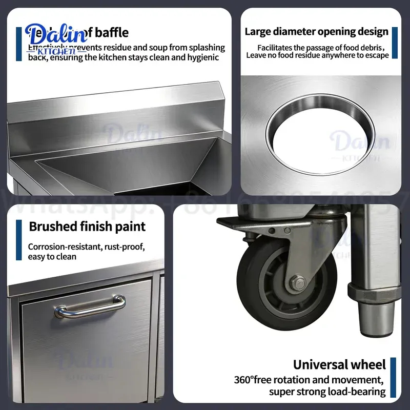 Gewerblicher Edelstahl 304 Aus – Commercial Kitchen Garbage Can Bewertung und Preis