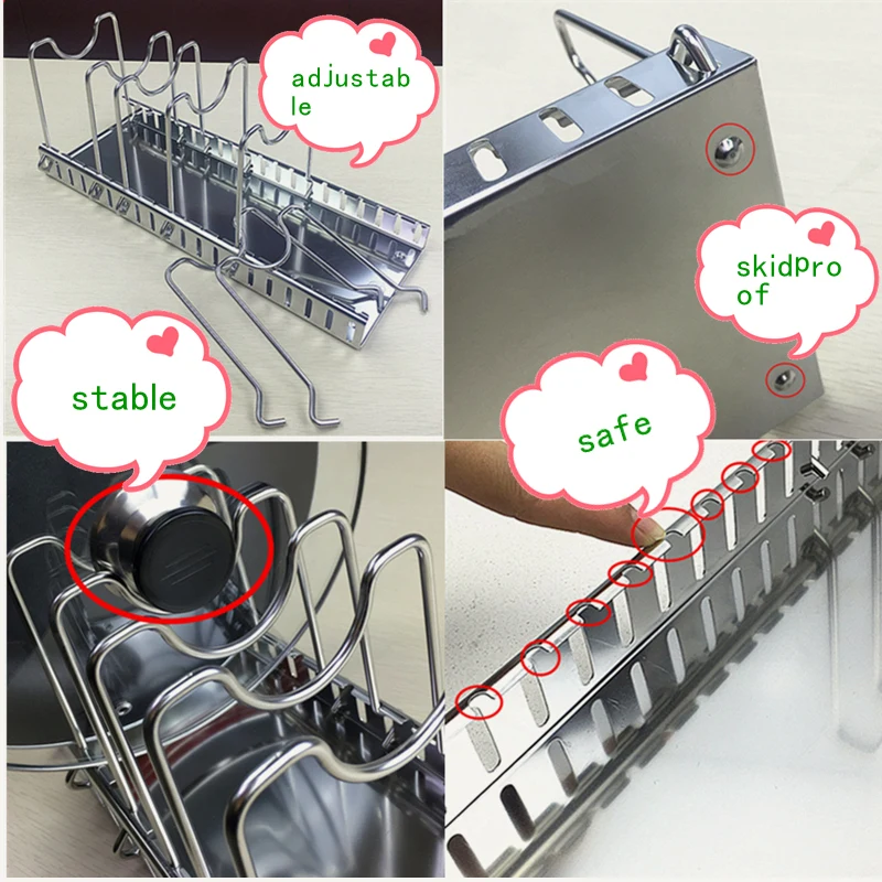 304 Edelstahl Einstellbare Rac – Commercial Kitchen Organiser Bewertung und Preis